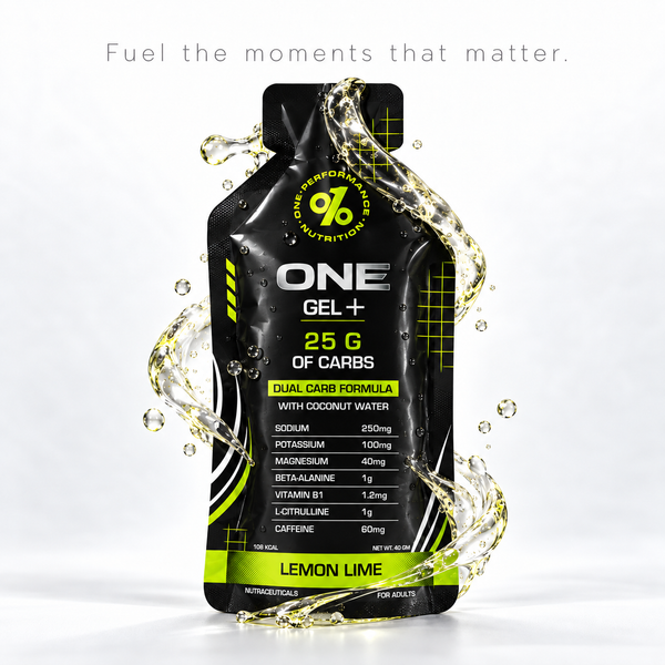 ONE Gel+ Energy Gel (Caffeinated) — Lemon Lime