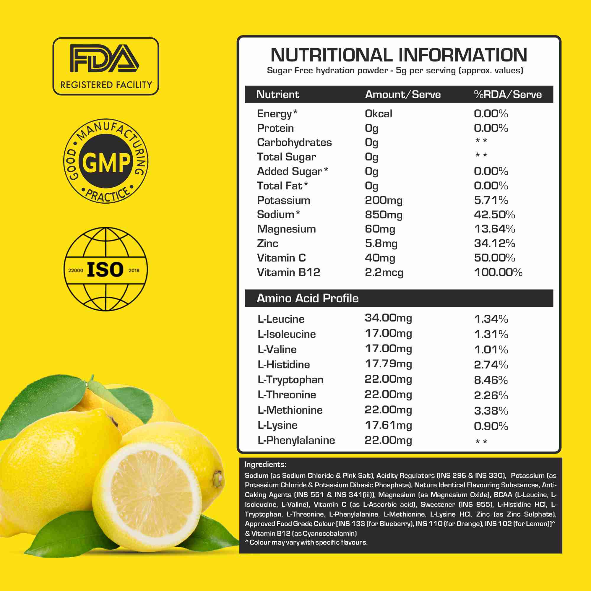 Electrolytes - Lemon