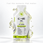 ONE Gel non-caffeinated energy gel, Lemon Lime, 25g dual-carb sachet